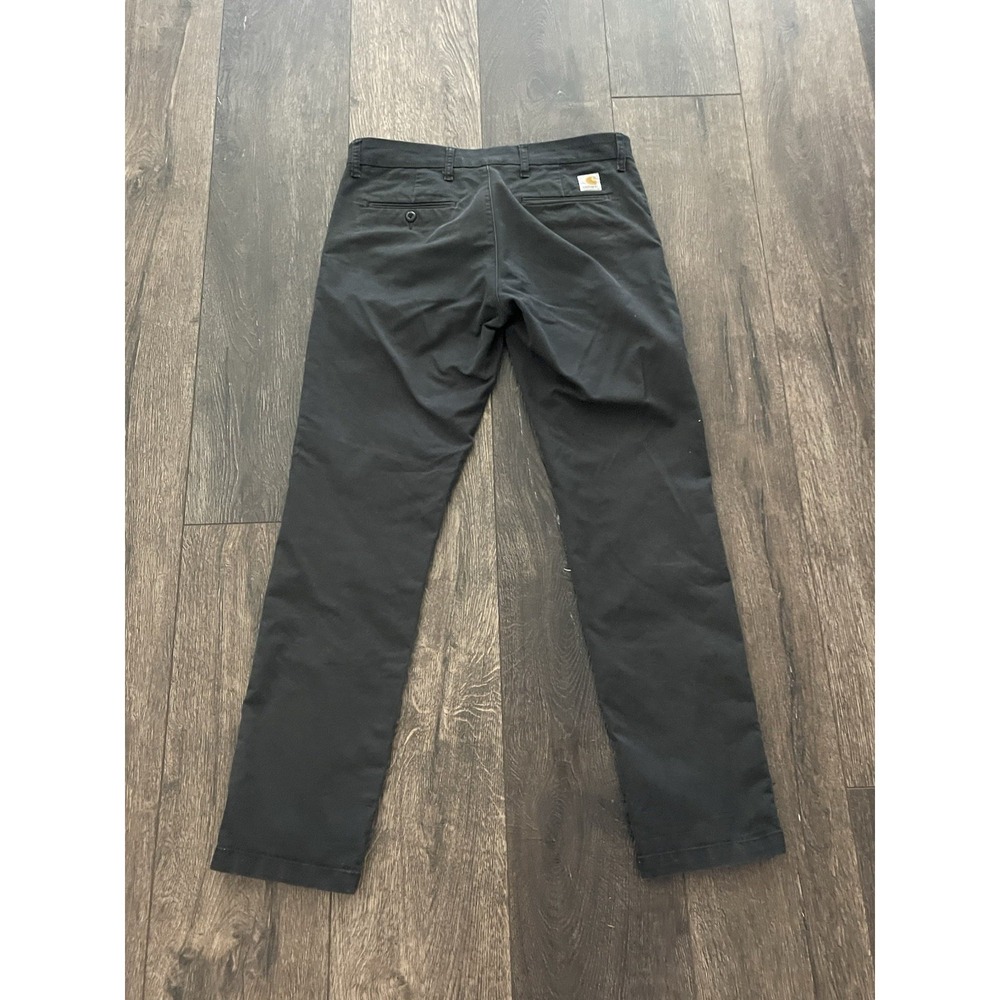 Carhartt WIP Sid Pants Chinos Men's 33X32 Black Hipster Preppy Grunge Gorpcore - Picture 11 of 13